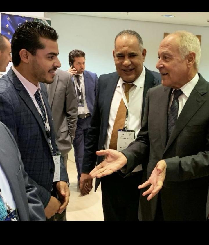 Mohamed Sayed alongside Dr. Ahmed Aboul Gheit, Secretary-General of the Arab League and former Egyptian Minister of Foreign Affairs,